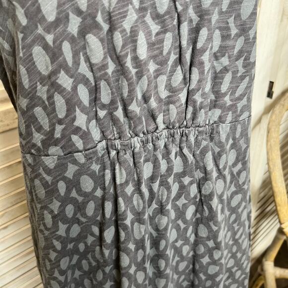 FRESH PRODUCE Women's Geo Print Maxi Dress Back Keyhole Gray Large Outdoor Beach - Picture 7 of 12